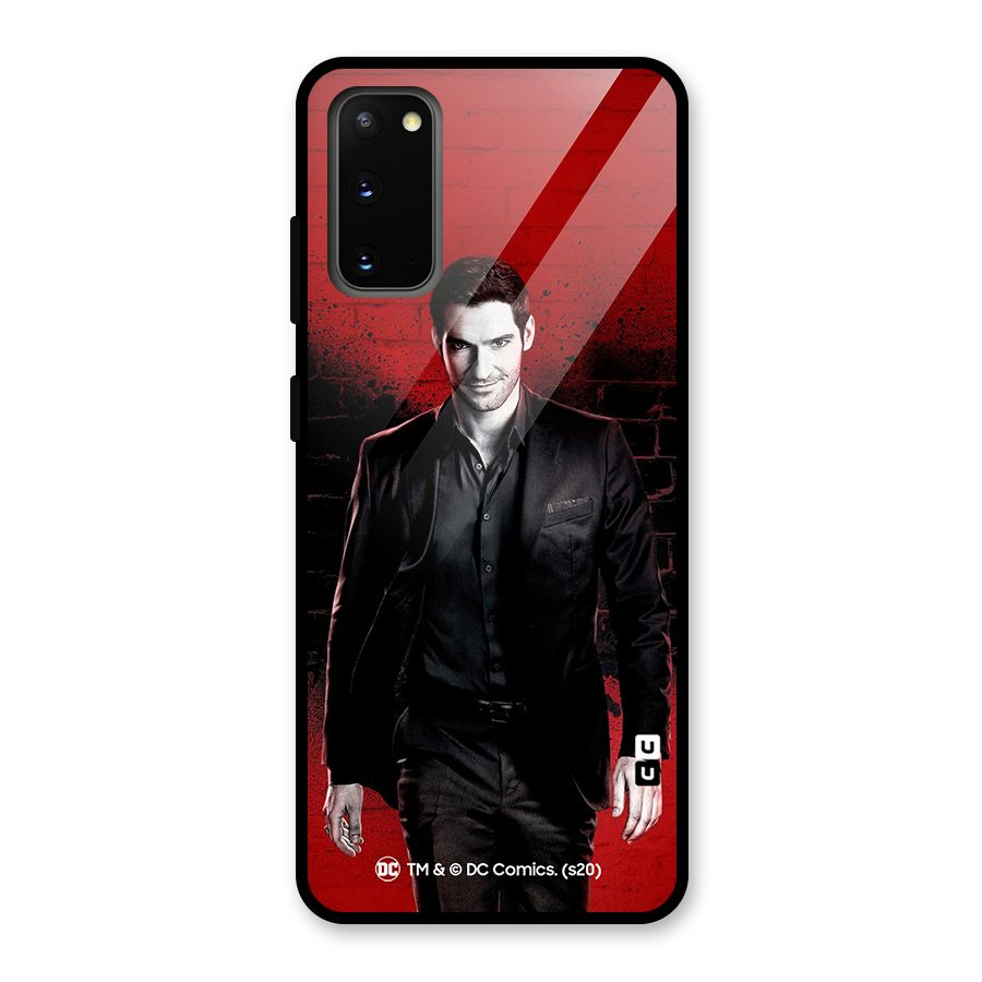 Lucifer Morningstar Wings Shadow Glass Back Case for Galaxy S20