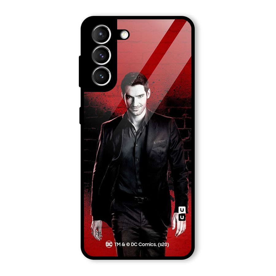 Lucifer Morningstar Wings Shadow Glass Back Case for Galaxy S21 5G