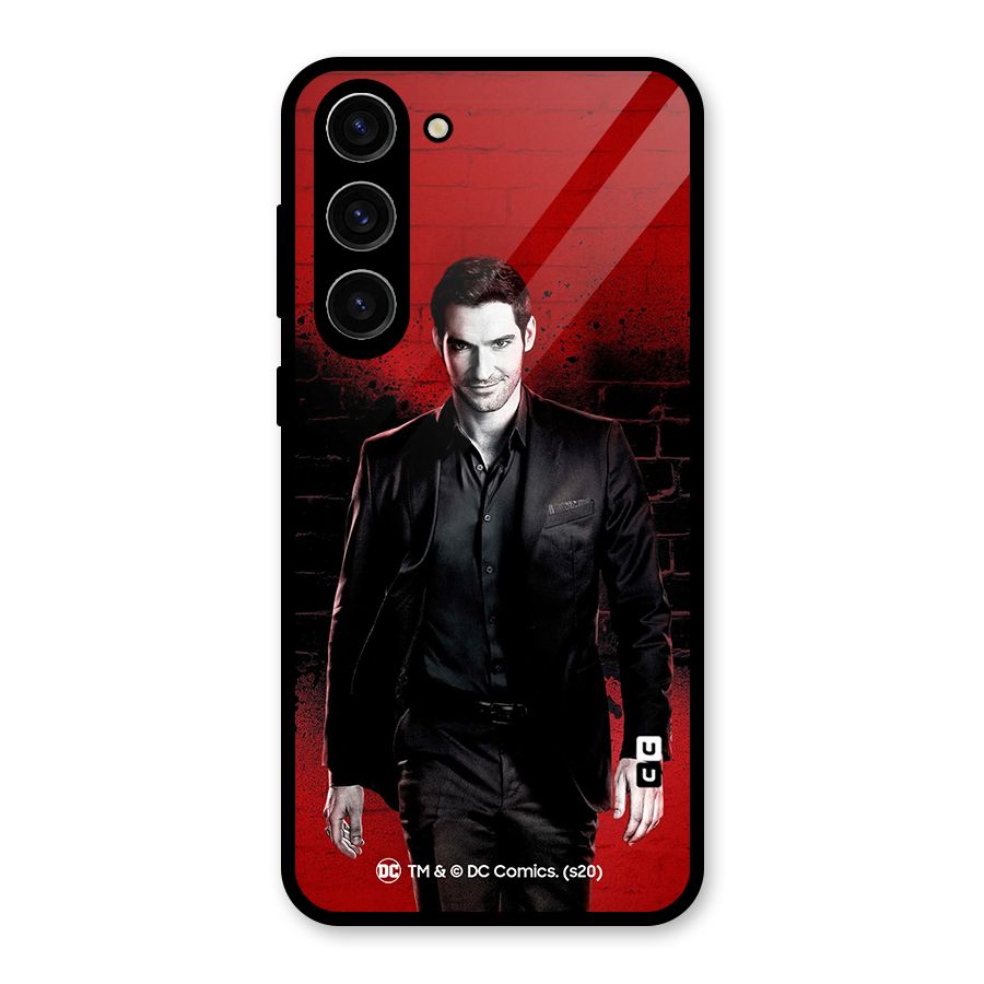 Lucifer Morningstar Wings Shadow Glass Back Case for Galaxy S23 Plus