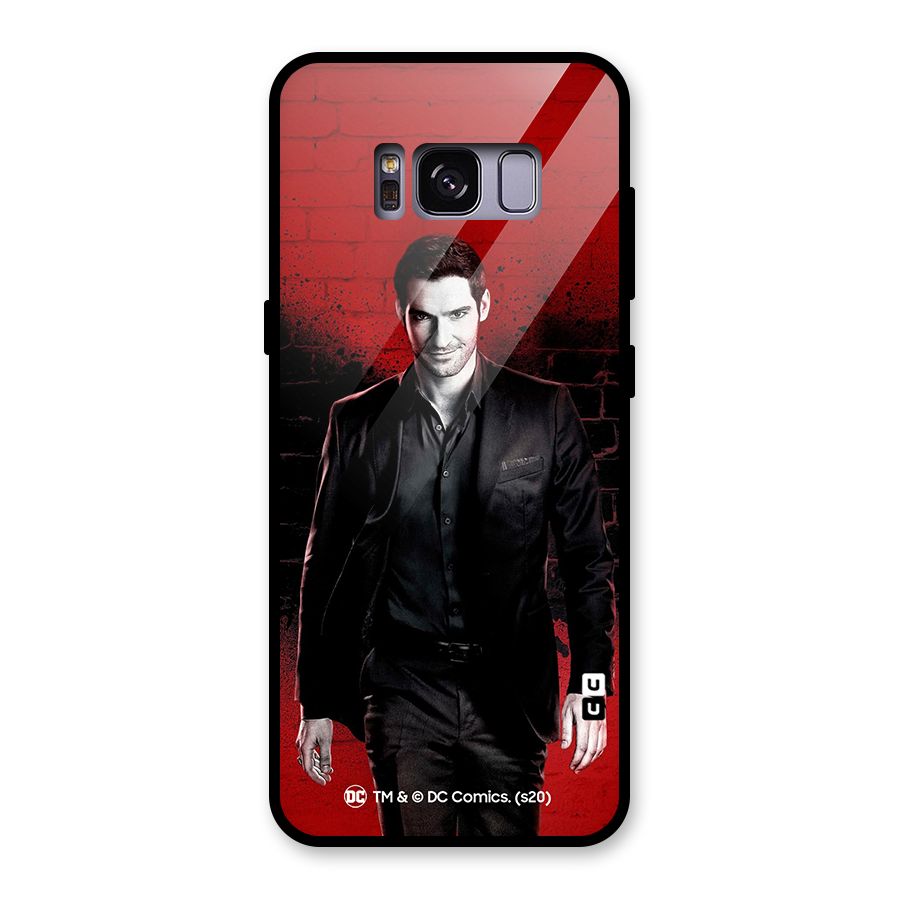 Lucifer Morningstar Wings Shadow Glass Back Case for Galaxy S8
