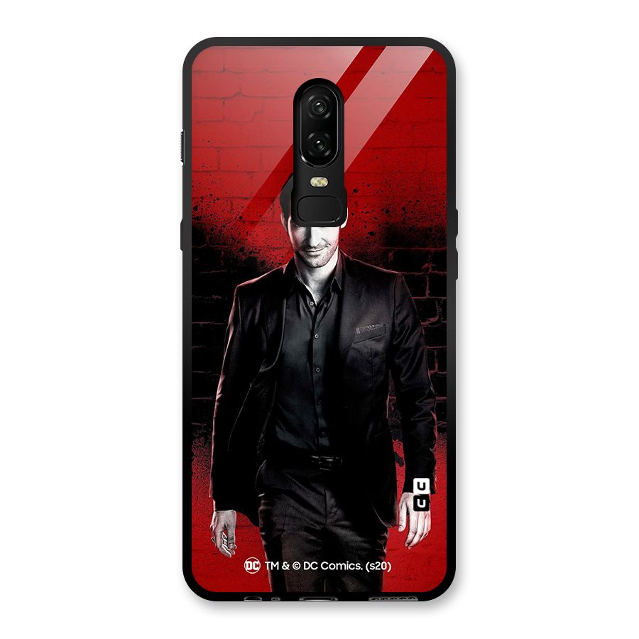 Lucifer Morningstar Wings Shadow Glass Back Case for OnePlus 6