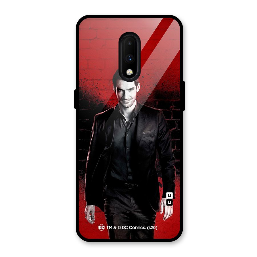 Lucifer Morningstar Wings Shadow Glass Back Case for OnePlus 7