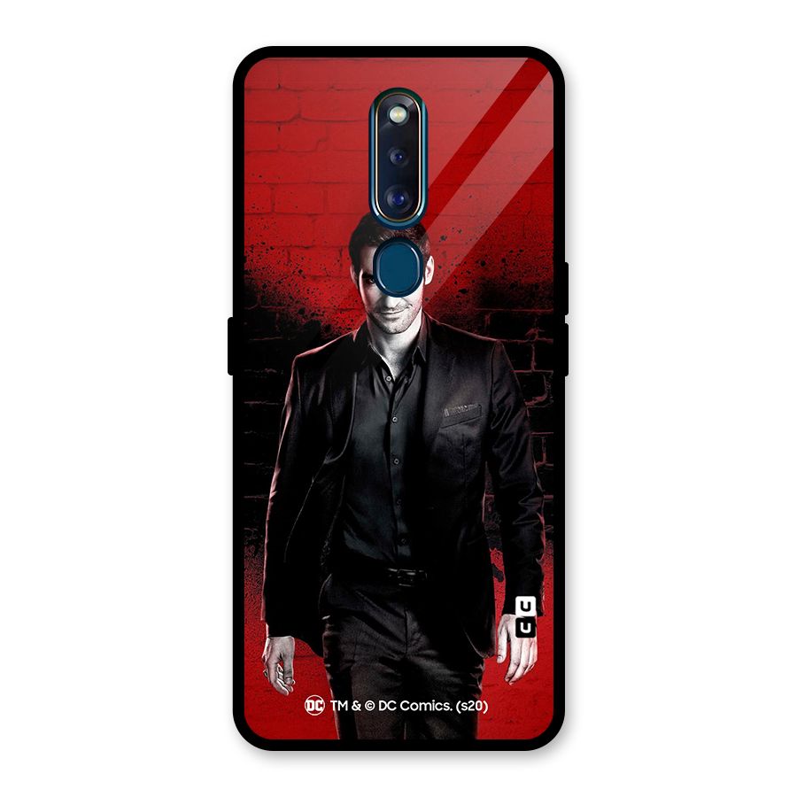 Lucifer Morningstar Wings Shadow Glass Back Case for Oppo F11 Pro
