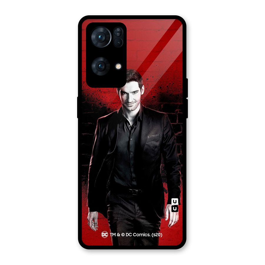 Lucifer Morningstar Wings Shadow Glass Back Case for Oppo Reno7 Pro 5G
