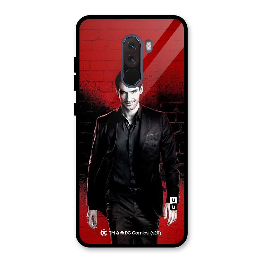 Lucifer Morningstar Wings Shadow Glass Back Case for Poco F1