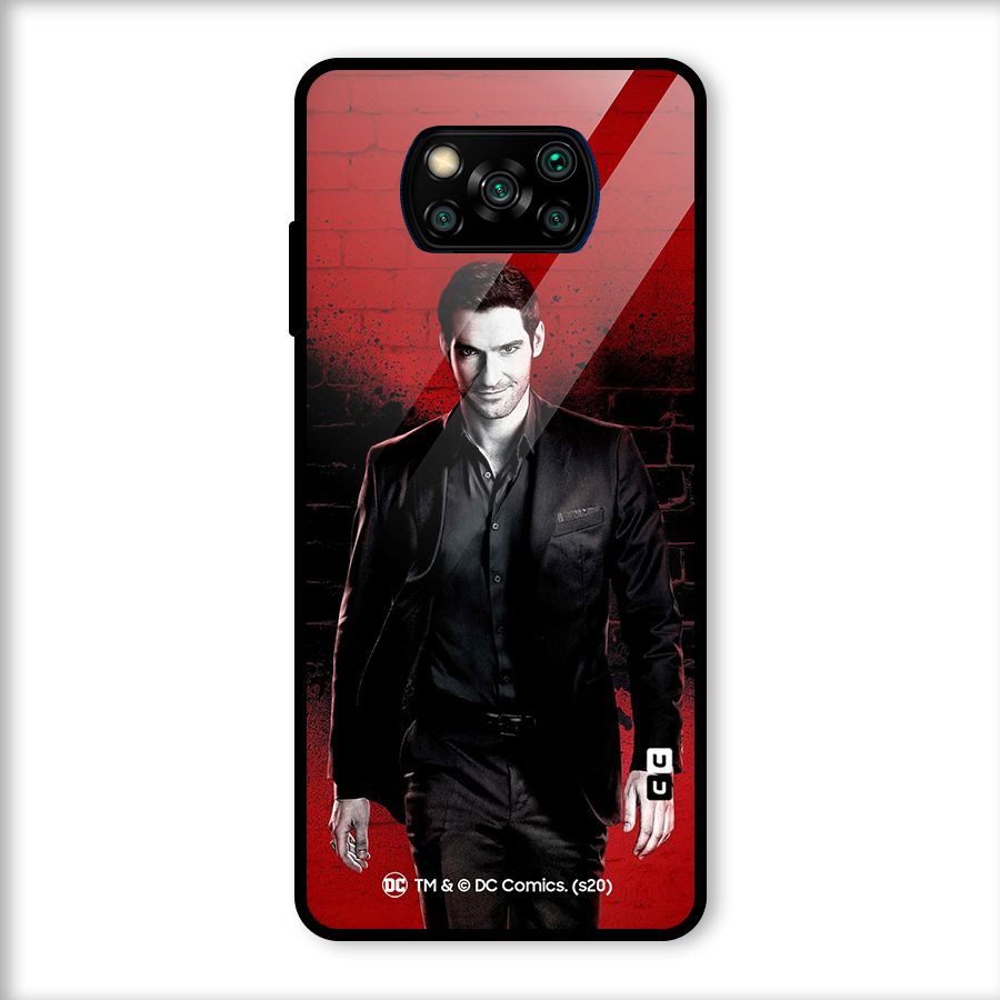 Lucifer Morningstar Wings Shadow Glass Back Case for Poco X3