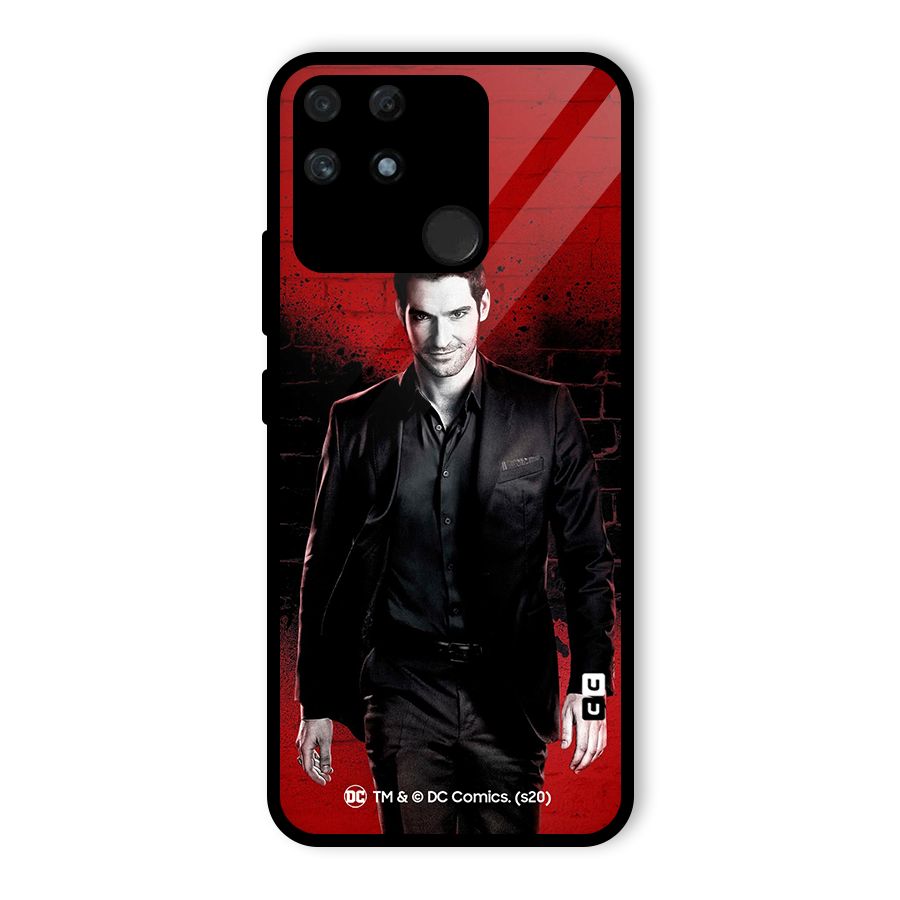 Lucifer Morningstar Wings Shadow Glass Back Case for Realme Narzo 50A