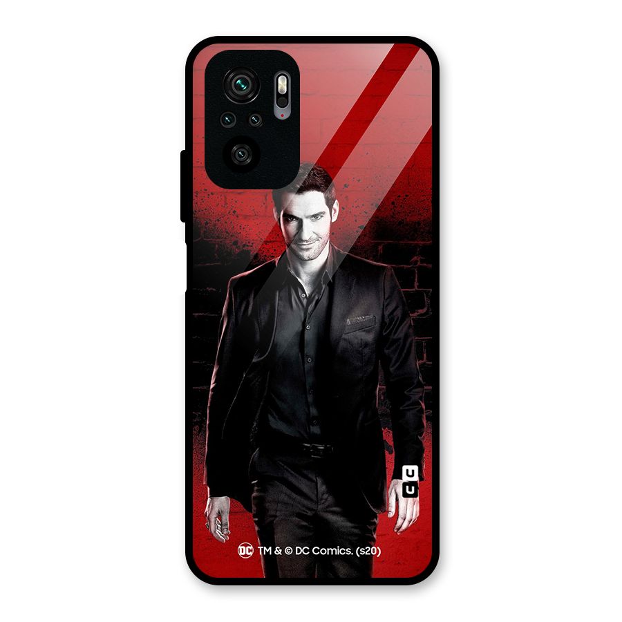 Lucifer Morningstar Wings Shadow Glass Back Case for Redmi Note 10S