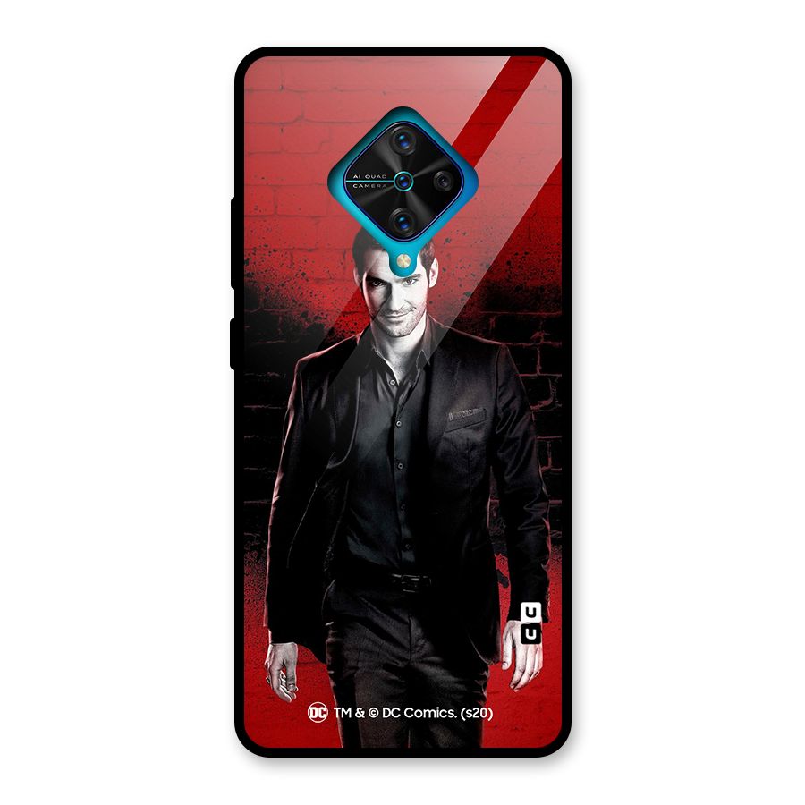 Lucifer Morningstar Wings Shadow Glass Back Case for Vivo S1 Pro