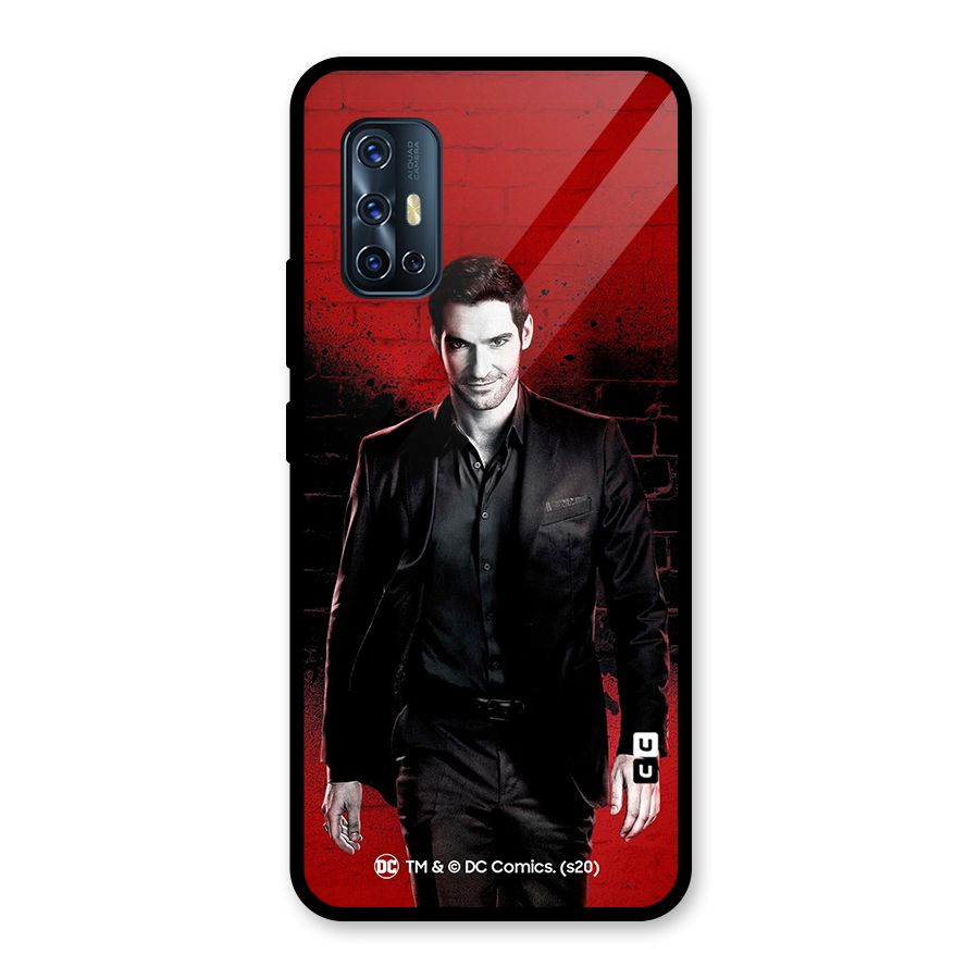 Lucifer Morningstar Wings Shadow Glass Back Case for Vivo V17