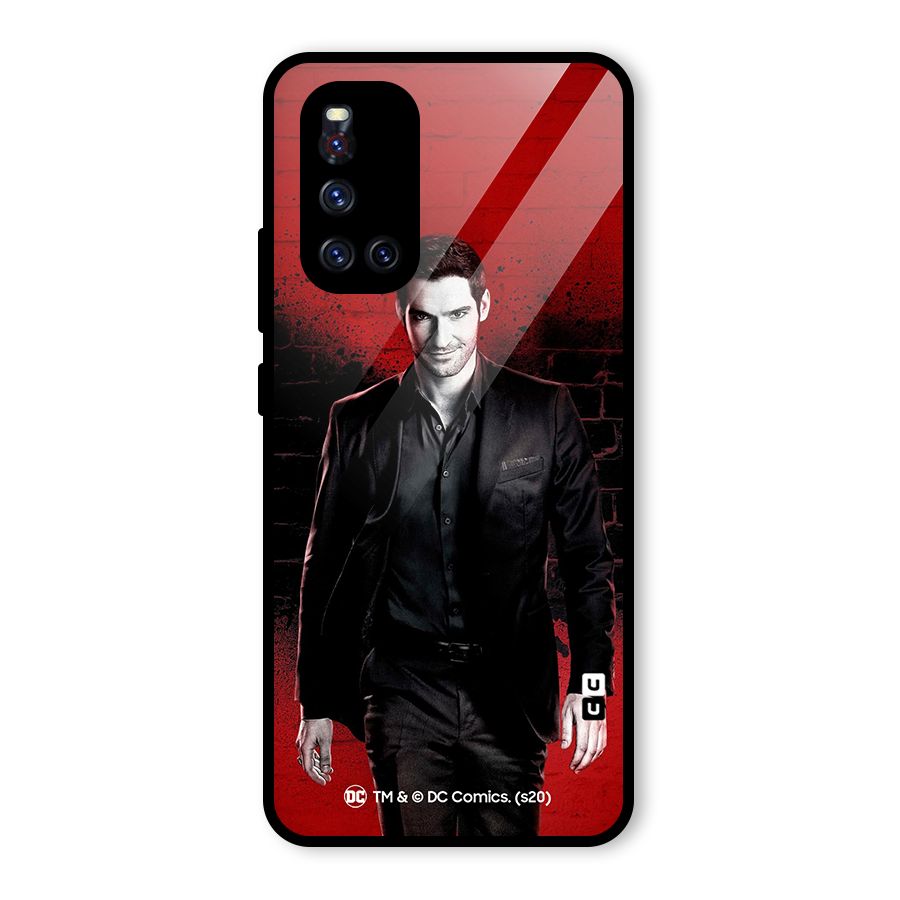 Lucifer Morningstar Wings Shadow Glass Back Case for Vivo V19