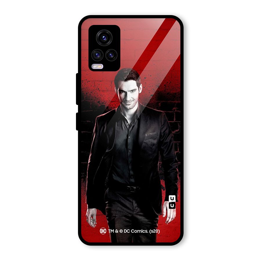 Lucifer Morningstar Wings Shadow Glass Back Case for Vivo V20