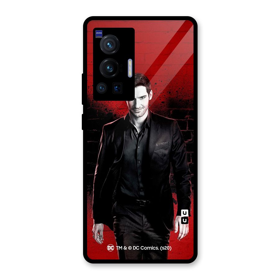 Lucifer Morningstar Wings Shadow Glass Back Case for Vivo X70 Pro