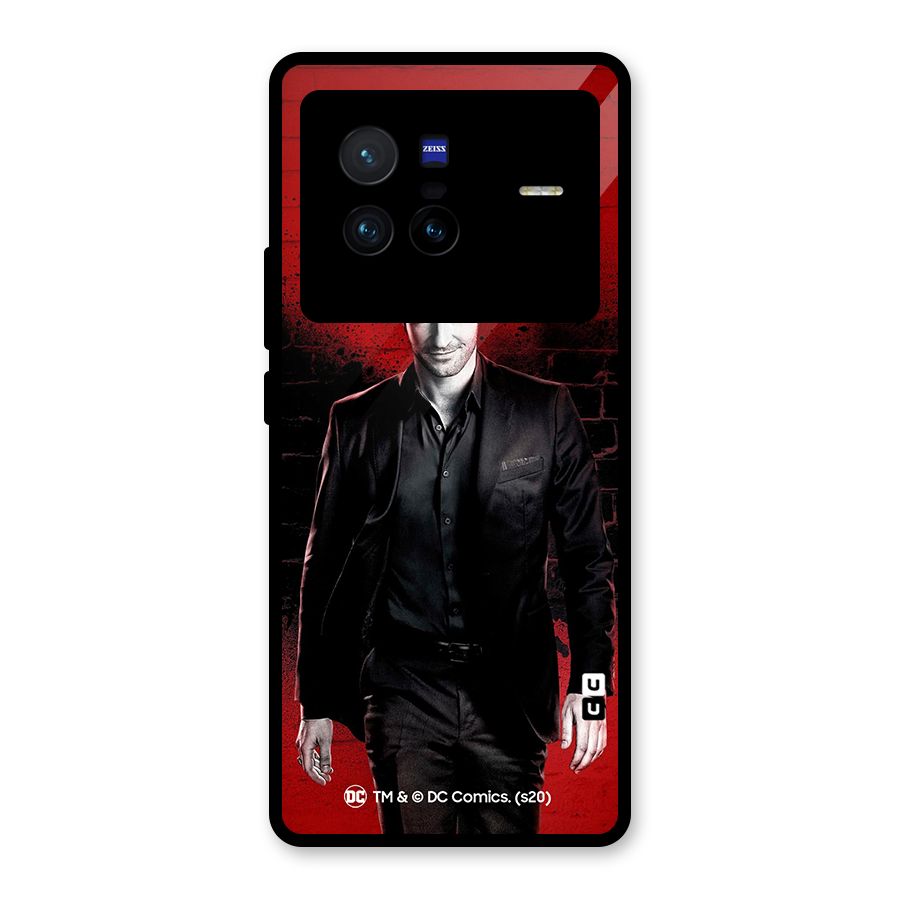 Lucifer Morningstar Wings Shadow Glass Back Case for Vivo X80