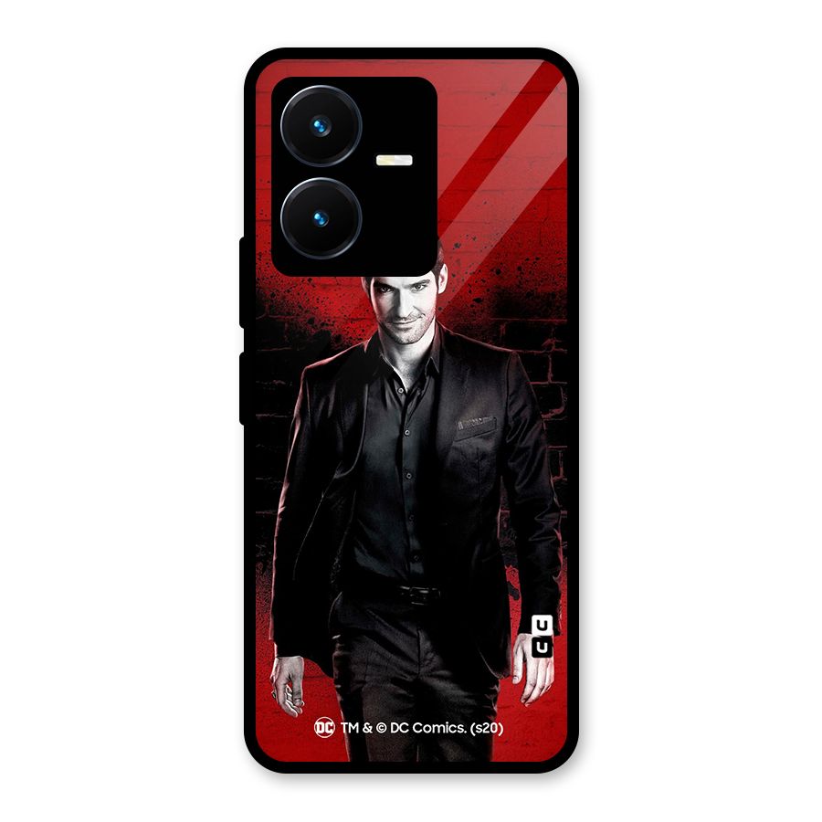 Lucifer Morningstar Wings Shadow Glass Back Case for Vivo Y22