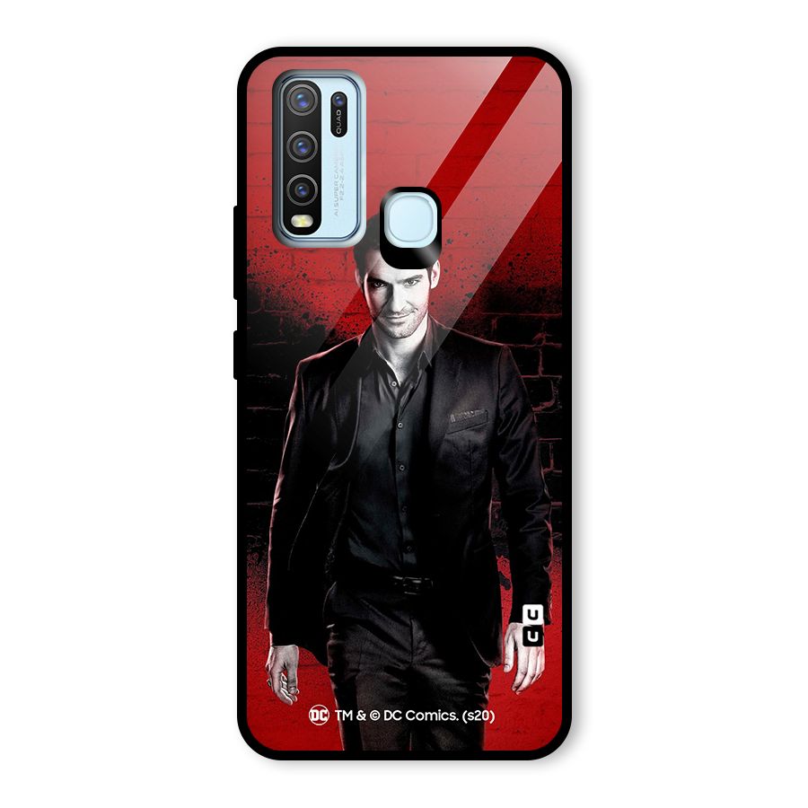 Lucifer Morningstar Wings Shadow Glass Back Case for Vivo Y30