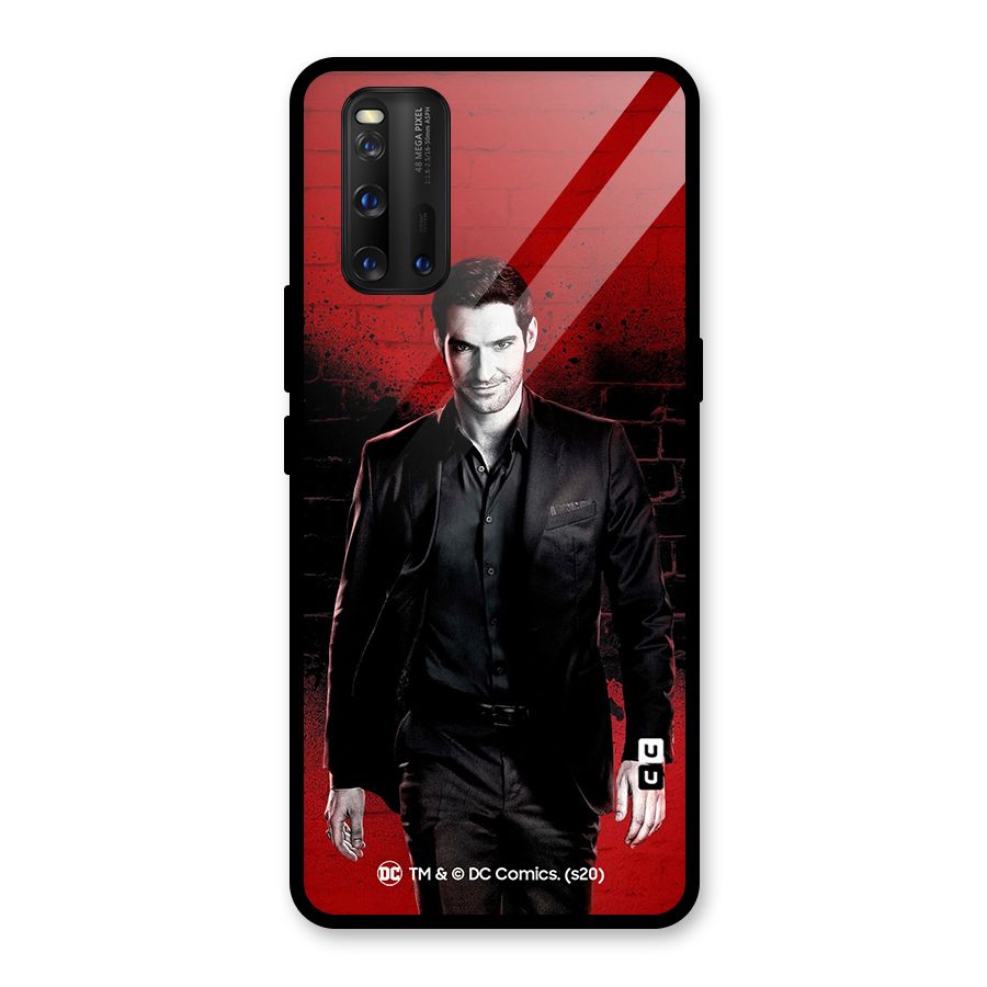 Lucifer Morningstar Wings Shadow Glass Back Case for Vivo iQOO 3