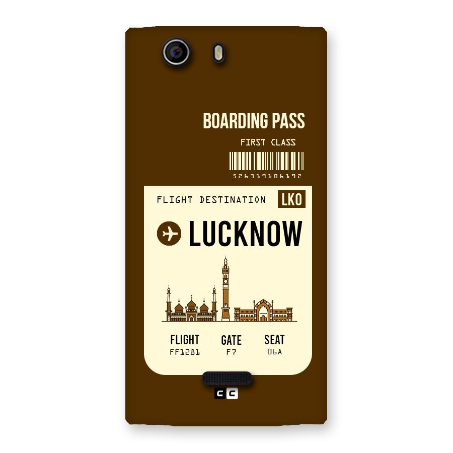 Lucknow Boarding Pass Back Case for Canvas Nitro 2 E311