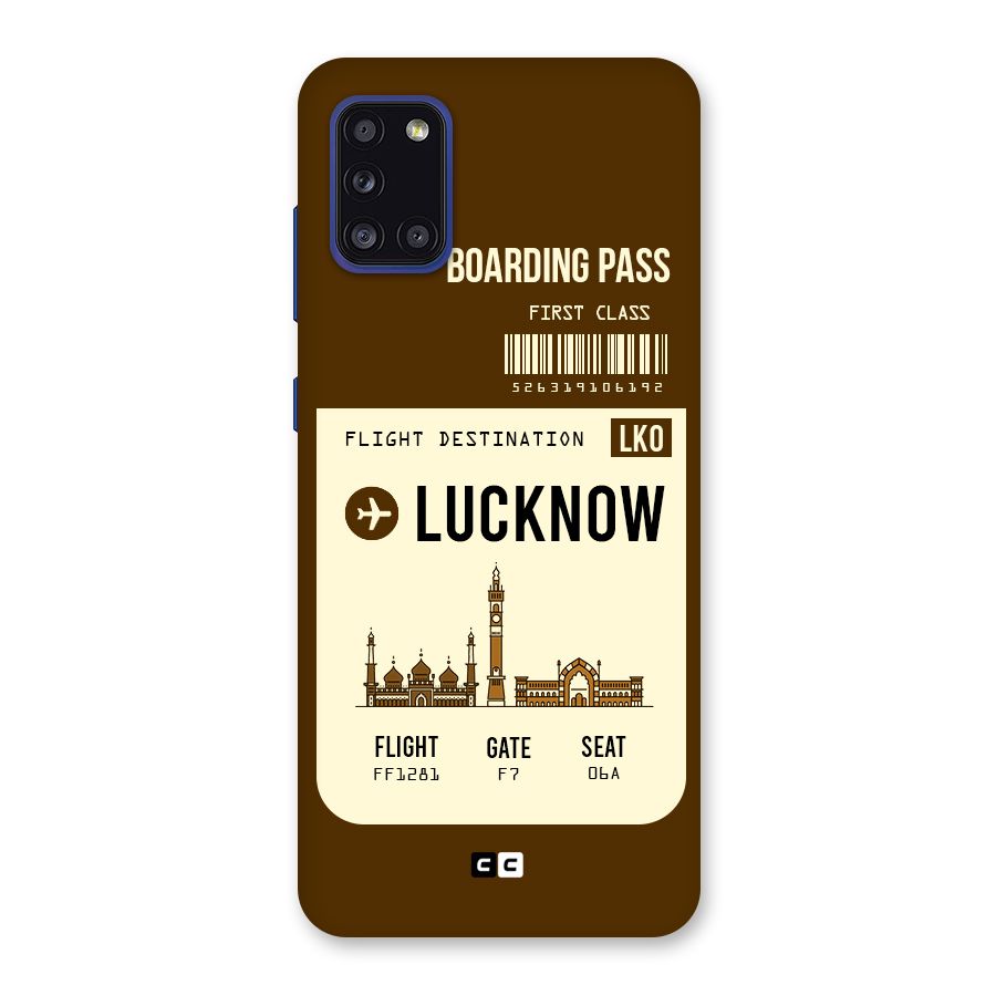 Lucknow Boarding Pass Back Case for Galaxy A31
