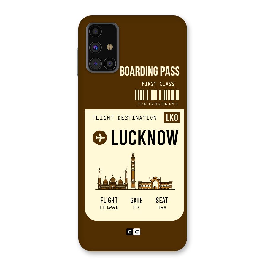 Lucknow Boarding Pass Back Case for Galaxy M31s