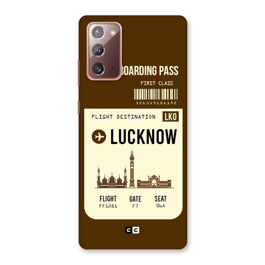 Lucknow Boarding Pass Back Case for Galaxy Note 20
