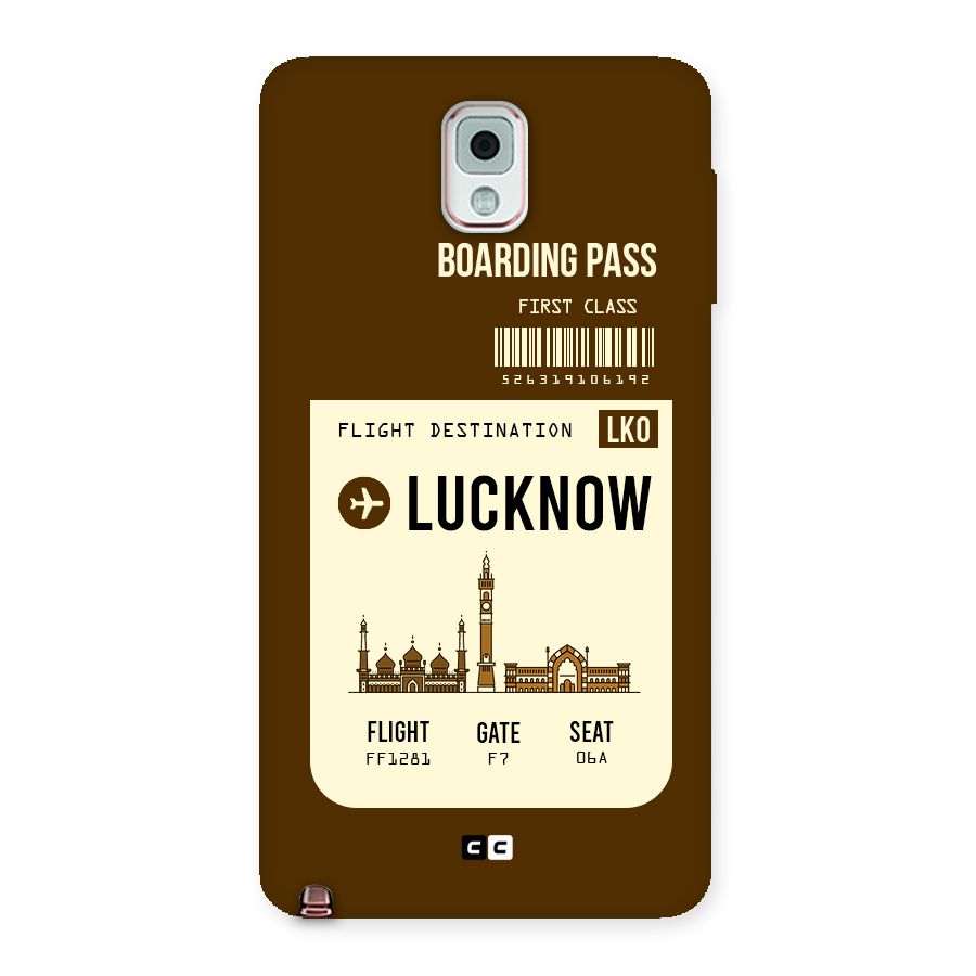 Lucknow Boarding Pass Back Case for Galaxy Note 3