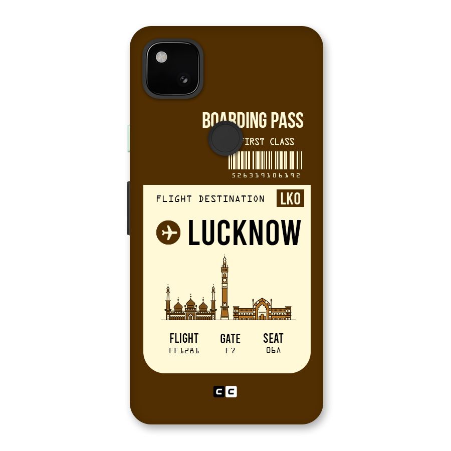 Lucknow Boarding Pass Back Case for Google Pixel 4a
