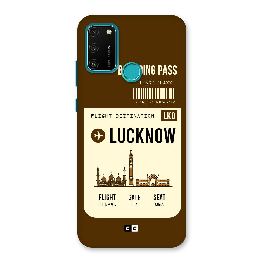 Lucknow Boarding Pass Back Case for Honor 9A