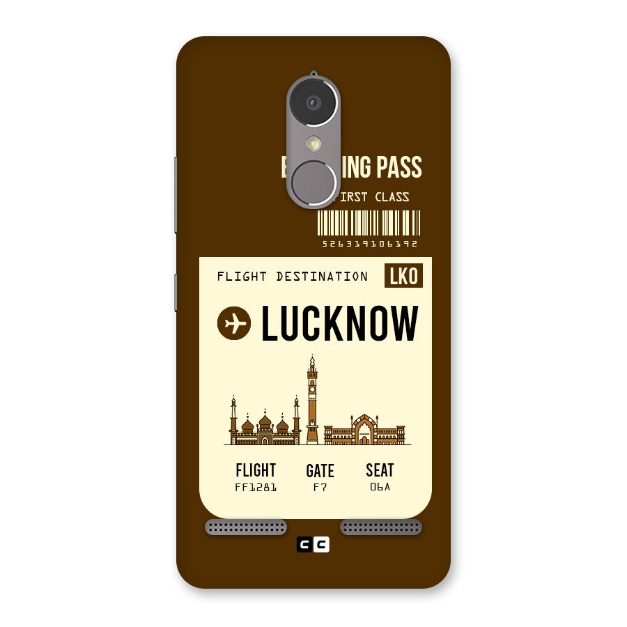 Lucknow Boarding Pass Back Case for Lenovo K6 Power