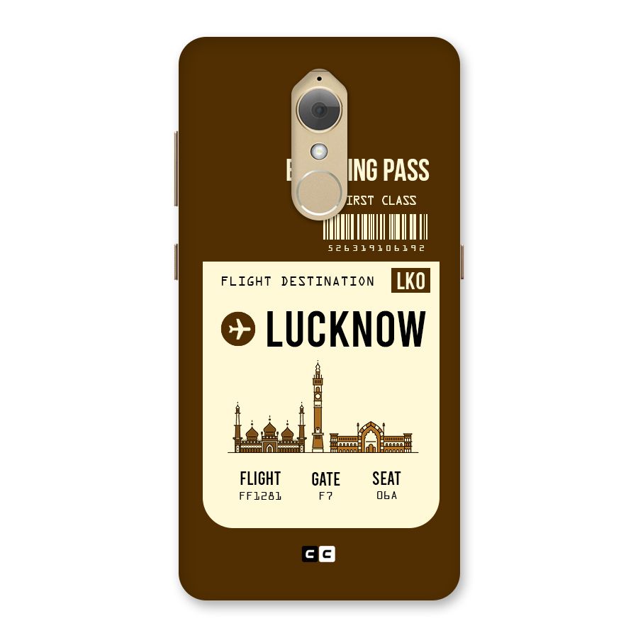 Lucknow Boarding Pass Back Case for Lenovo K8