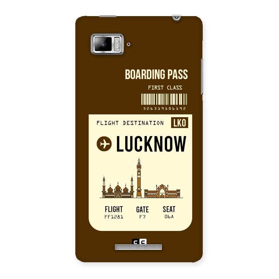 Lucknow Boarding Pass Back Case for Lenovo Vibe Z K910