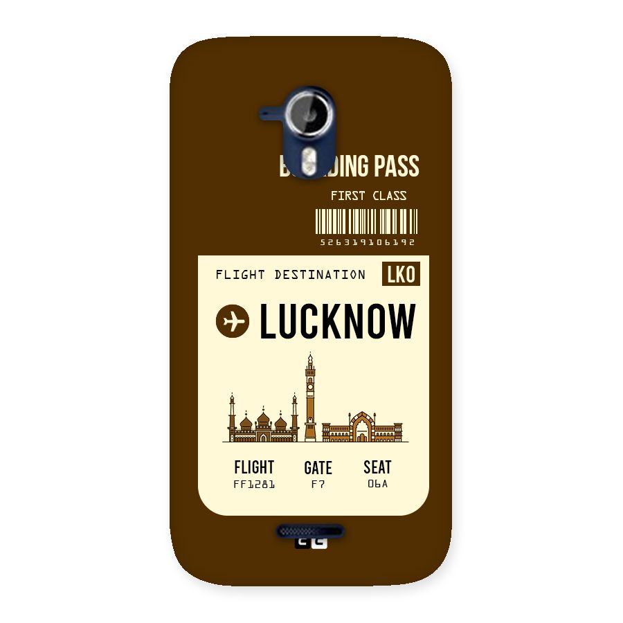 Lucknow Boarding Pass Back Case for Micromax Canvas Magnus A117