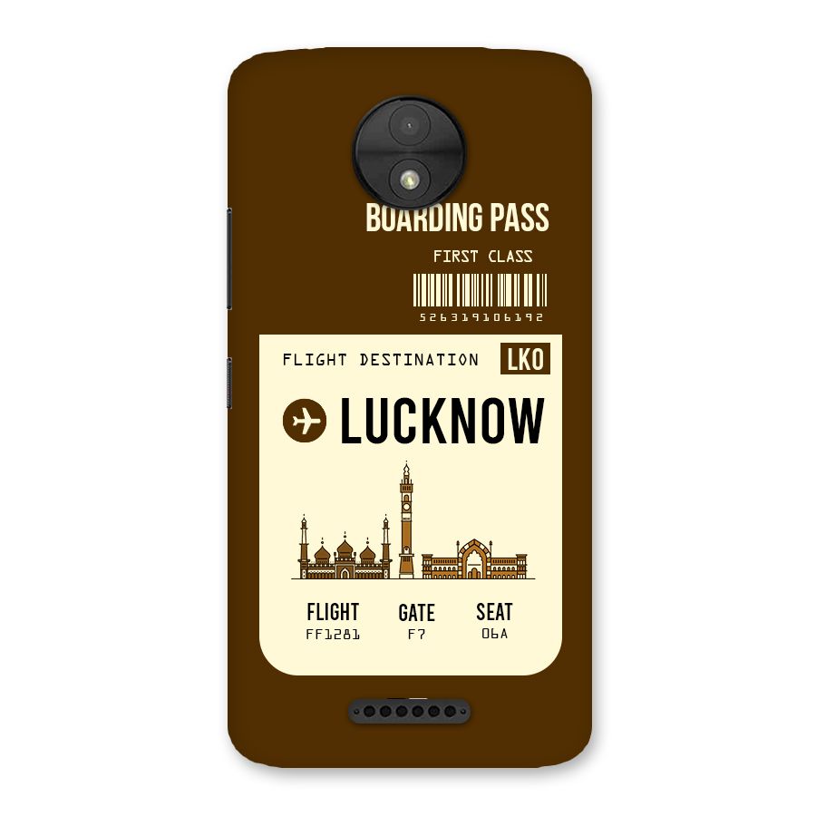 Lucknow Boarding Pass Back Case for Moto C