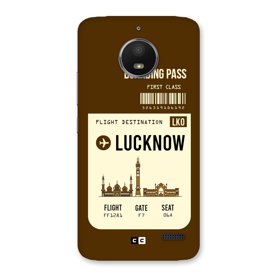 Lucknow Boarding Pass Back Case for Moto E4