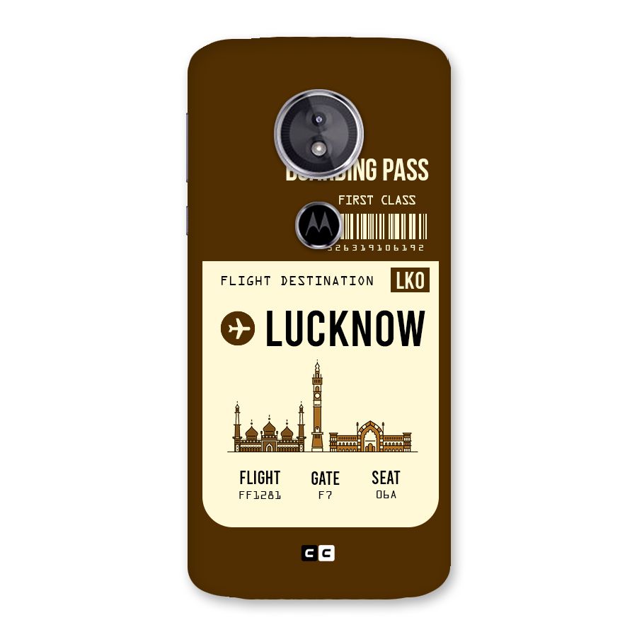 Lucknow Boarding Pass Back Case for Moto E5