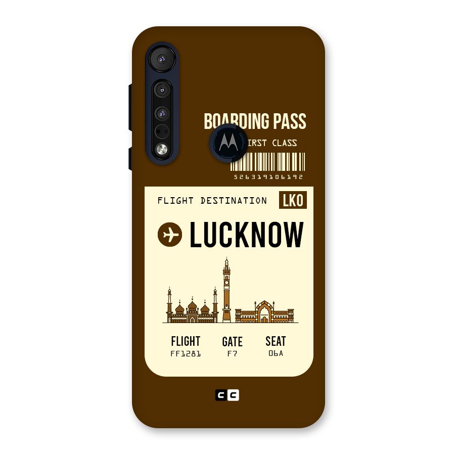 Lucknow Boarding Pass Back Case for Motorola One Macro