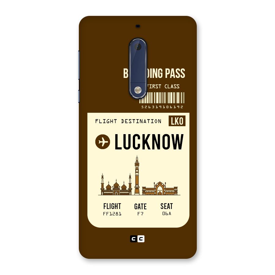 Lucknow Boarding Pass Back Case for Nokia 5