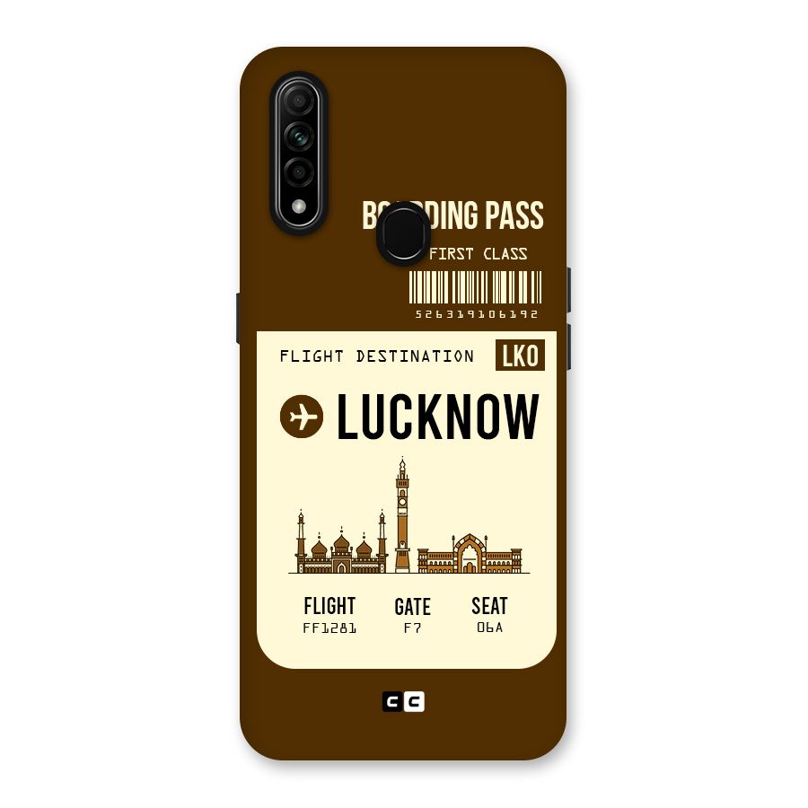 Lucknow Boarding Pass Back Case for Oppo A31
