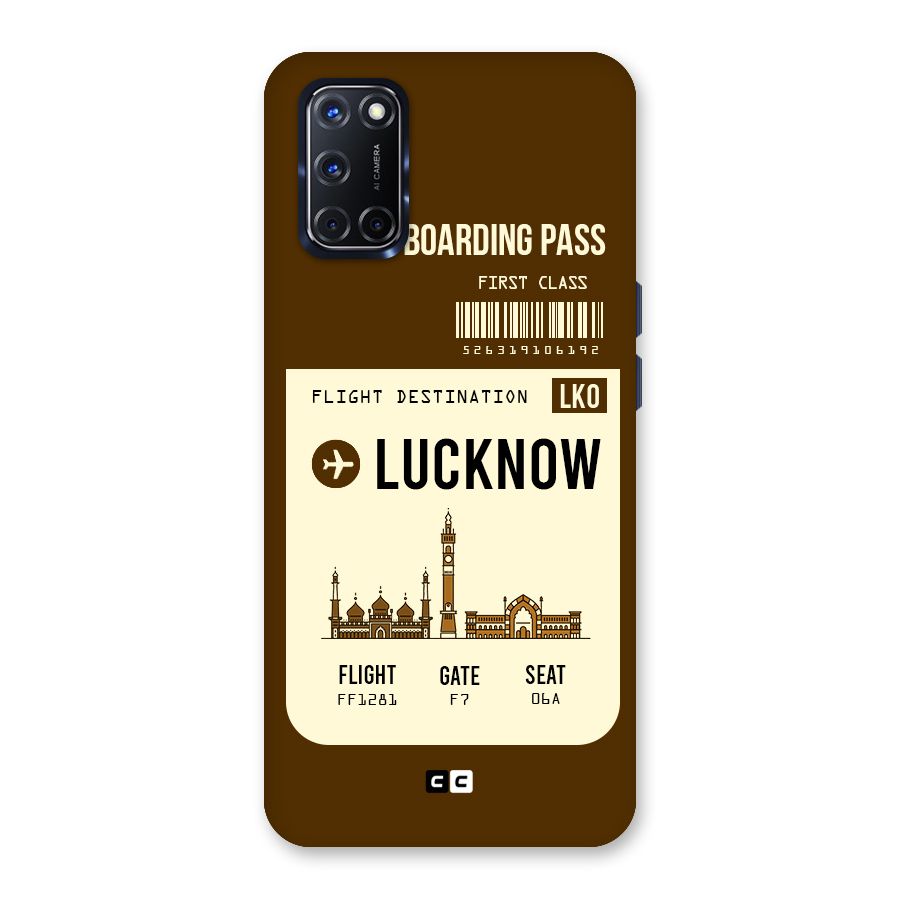 Lucknow Boarding Pass Back Case for Oppo A52