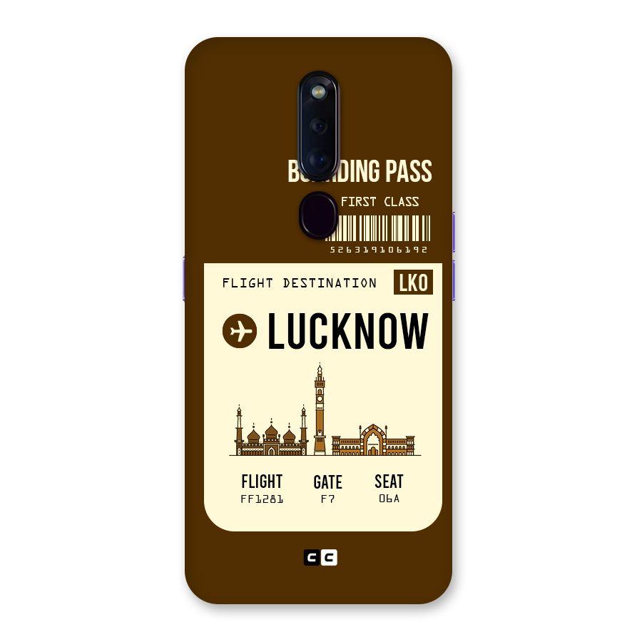 Lucknow Boarding Pass Back Case for Oppo F11 Pro