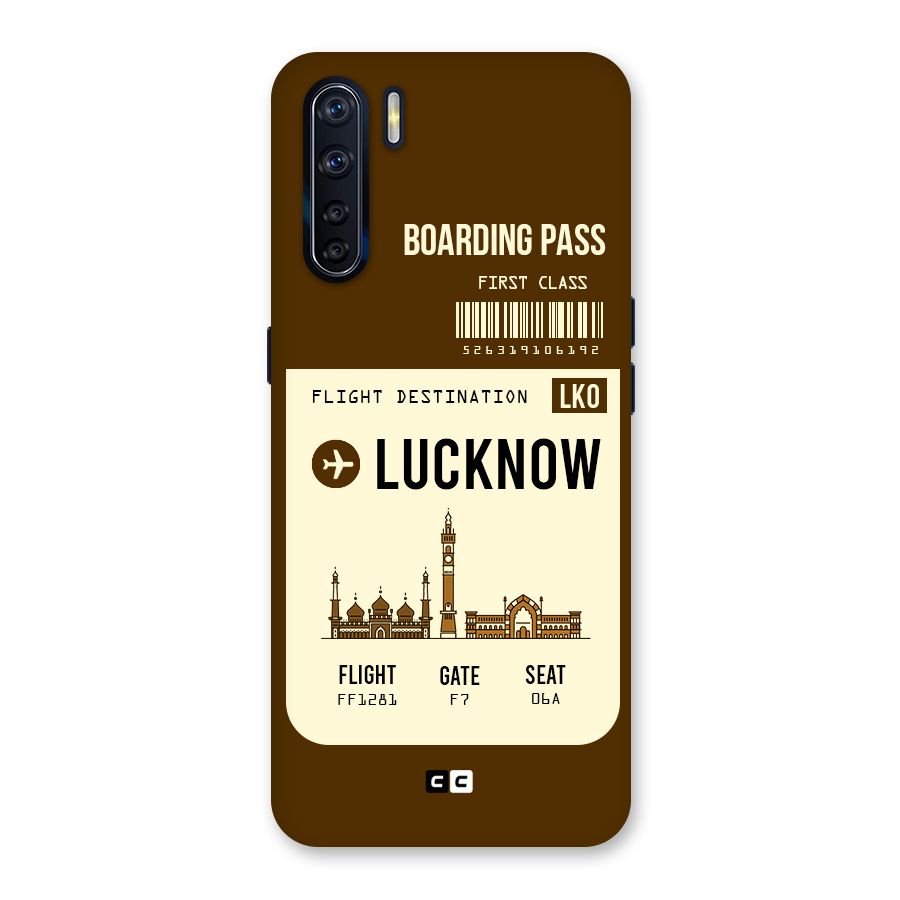 Lucknow Boarding Pass Back Case for Oppo F15