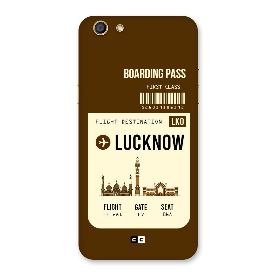 Lucknow Boarding Pass Back Case for Oppo F3