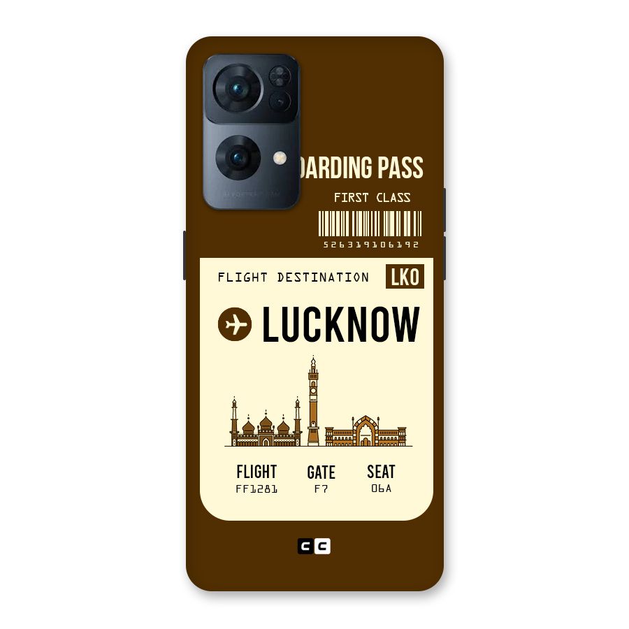 Lucknow Boarding Pass Back Case for Oppo Reno7 Pro 5G