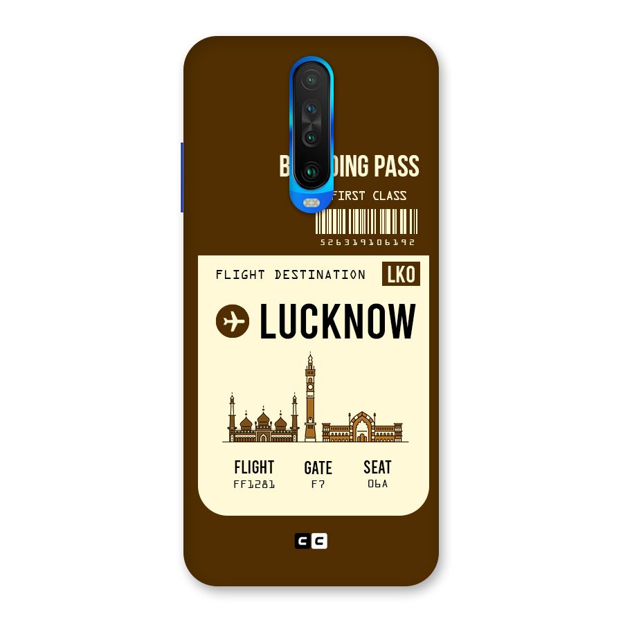Lucknow Boarding Pass Back Case for Poco X2