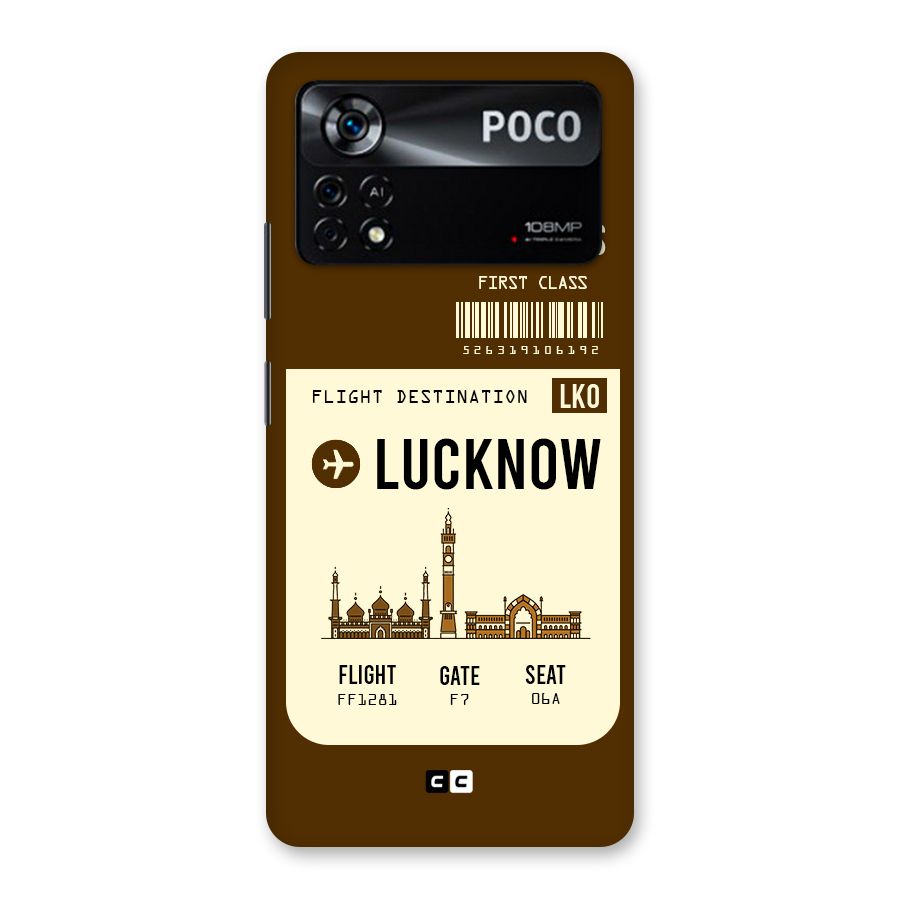 Lucknow Boarding Pass Back Case for Poco X4 Pro 5G