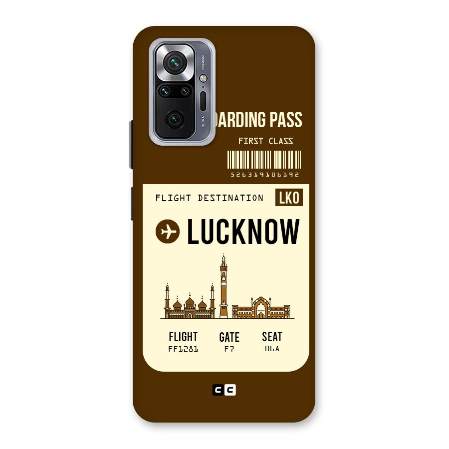 Lucknow Boarding Pass Back Case for Redmi Note 10 Pro Max