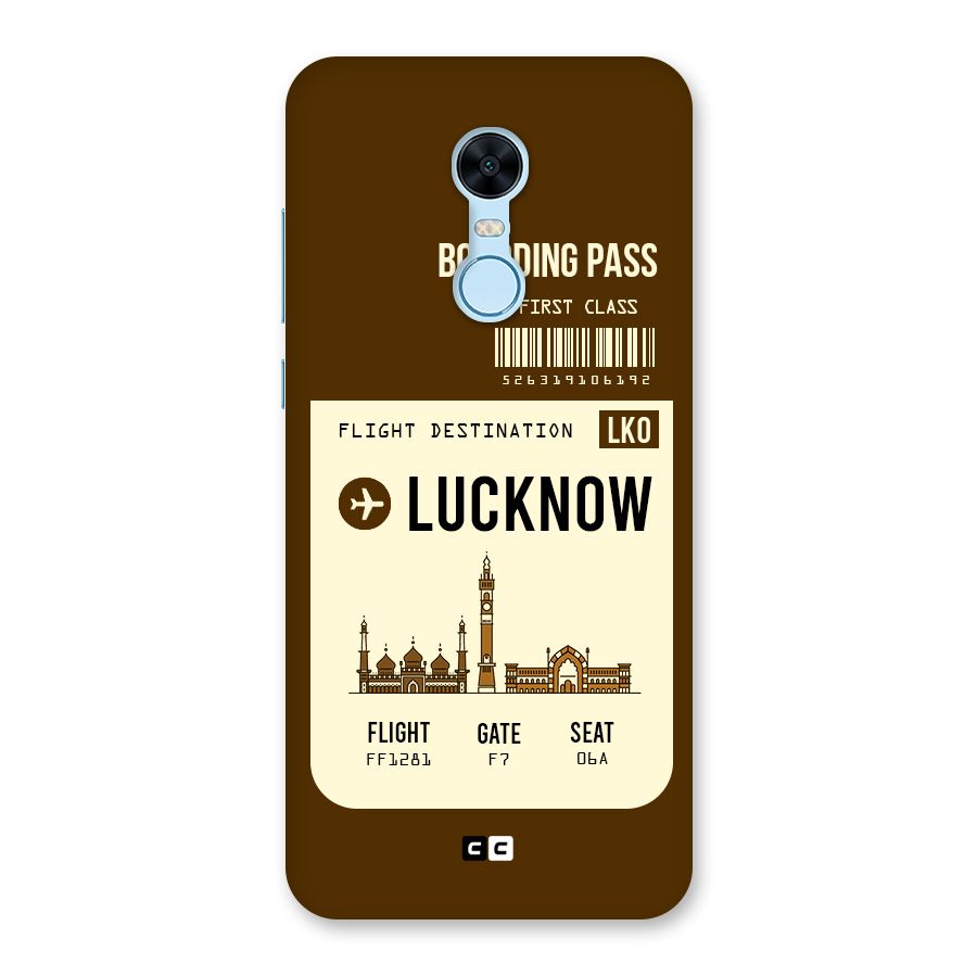Lucknow Boarding Pass Back Case for Redmi Note 5