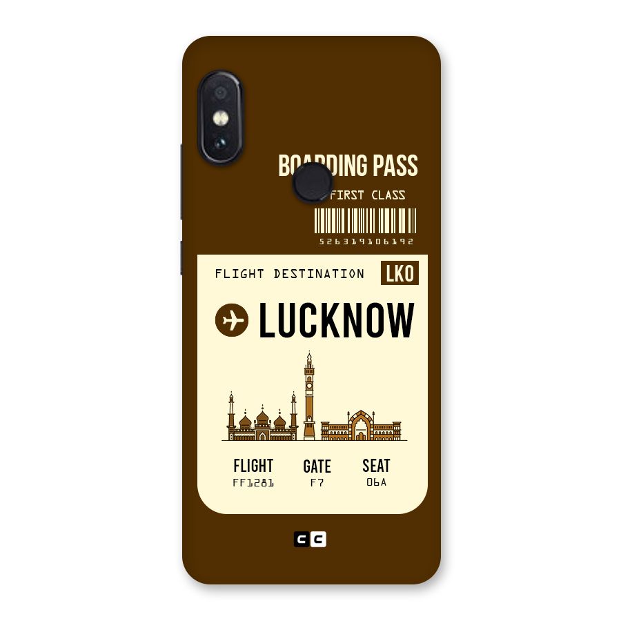 Lucknow Boarding Pass Back Case for Redmi Note 5 Pro