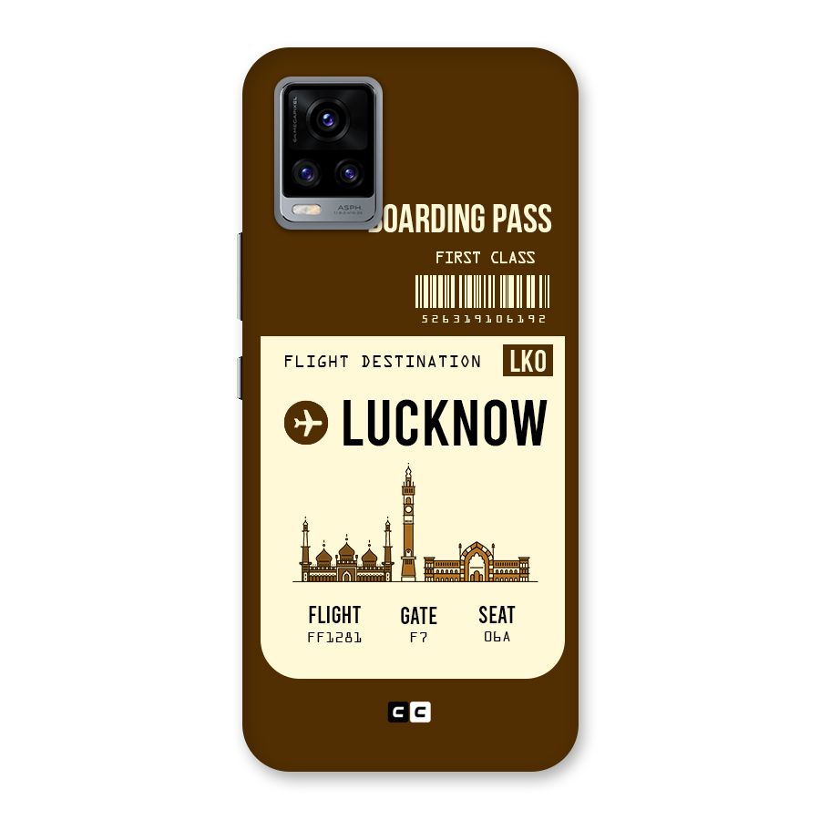 Lucknow Boarding Pass Back Case for Vivo V20