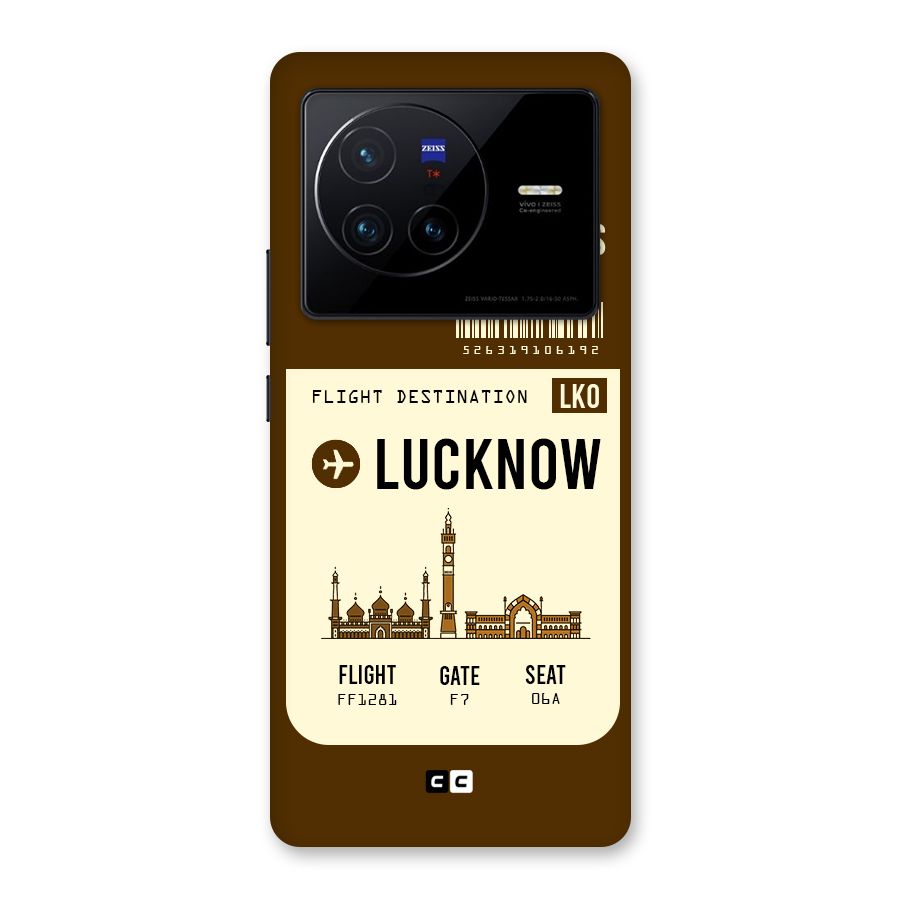 Lucknow Boarding Pass Back Case for Vivo X80